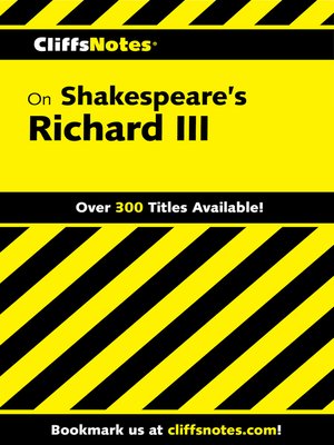 CliffsNotes on Shakespeare's Richard III - ebook